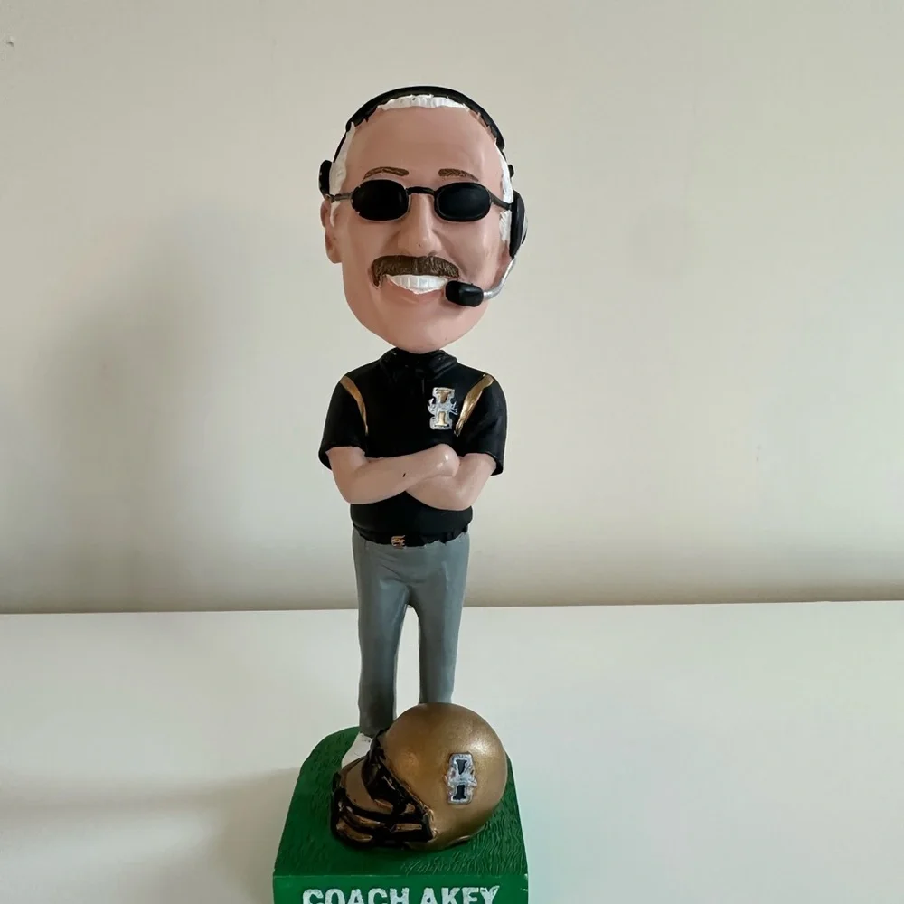 Coach Akey Bobblehead Figurine - Black and Gold